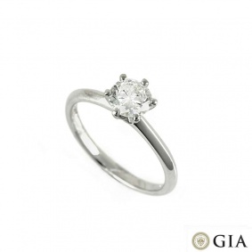 White Gold Round Brilliant Cut Diamond Ring 0.74ct I/SI1 White Gold Round Brilliant Cut Diamond Ring 0.74ct I/SI1